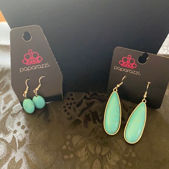 paparazzi Jewelry - New 2 pair Paparazzi Turquoise Earrings